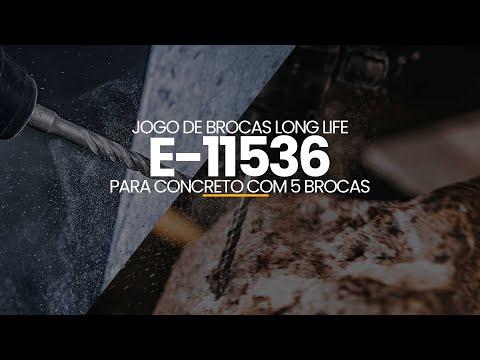Kit Jogo de Brocas Long Life Para Concreto Com 5 Brocas E-11536 Makita