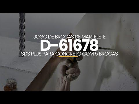 Kit Jogo de Brocas de Martelete Sds Plus Para Concreto Com 5 Brocas D-61678 Makita