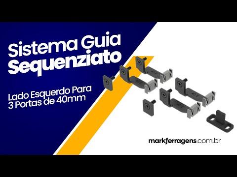 Sistema Guia Sequenziato Lado Esquerdo Para 3 Portas de 35mm Rometal