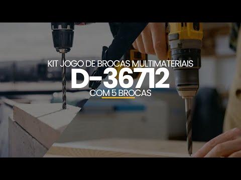 Kit Jogo de Brocas Multimateriais de Furadeira Com 5 Brocas D-36712 Makita