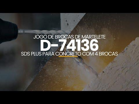 Kit Jogo de Brocas de Martelete Sds Plus Para Concreto Com 4 Brocas D-74136 Makita