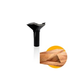 Fresa Tupia Manual Haste 12mm Corte 45º Invertida Vídea