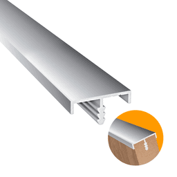 Perfil Testeira Em Inox Polido de Encaixe Rasgo de 18 Mm Rm095 Rometal