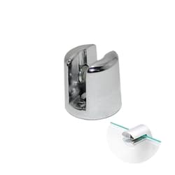 Suporte Para Vidro 12 Mm Boca de Jacaré Cromado Redondo