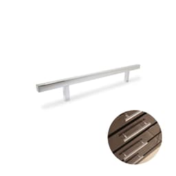 Puxador Haste Quadrado Polido 64 Mm / 10 Cm - Renna