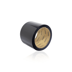 Fita de Borda Pvc Na Cor Preto Bruma Ônix Ébano Liso Duratex P718 de 100 Mm X 1 Metro Rehau