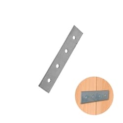 Chapa 20 X 100 Mm Com 4 Furos Em Zinco Branco