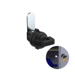 Fecho Com Porta Cadeado Em Polímero Preto Exclusivo