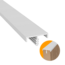 Perfil Testeria Em Anodizado de Encaixe Rasgo de 18 Mm Rm095 Rometal