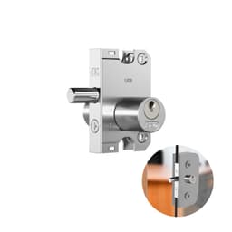 Fechadura Cromada Com Cilindro Redondo Para Porta de Vidro Basculante 2001 Stam