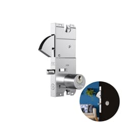 Fechadura Cromada Com Cilindro Redondo Para Porta de Vidro de Correr 2003 Stam