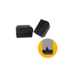 Ponteira Tampa Interna Retangular 50 X 30 Mm Preta