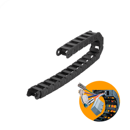 Esteira Deslizante Porta Cabo Em Plástico 1 Metro Preta Aberta