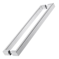 Puxador Prs Duplo Cromado 80 Cm Para Porta Residencial