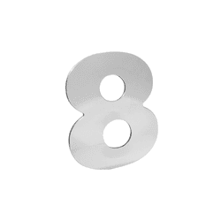 Número Residencial 8 Espelhado