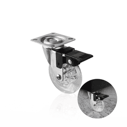 Rodizio Ou Rodinha Para Móveis Ø75 Mm Com Freio