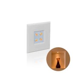 Luminária Lumini Pop Point Pontual Quadrada Branca 3000k Branco Quente Com 4 Leds Bivolt Renna Pix