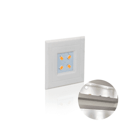 Luminária Lumini Pop Point Pontual Quadrada Branca 6000k Branco Frio Com 4 Leds Bivolt Renna Pix