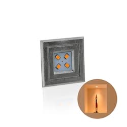 Luminária Lumini Pop Point Pontual Quadrada Cromada 3000k Branco Quente Com 4 Leds Bivolt Renna Pix