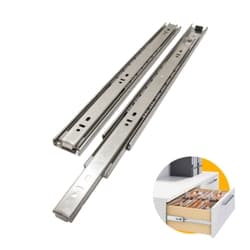 Corrediça Trilho Telescópico 40 Cm Inox H45 Steel 40 Kg - Hd