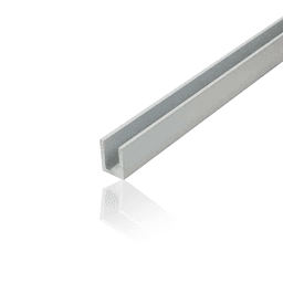 Trilho Canaleta U 3/8" Alumínio Para Portas de Correr- 2 Barras de 3 Metros