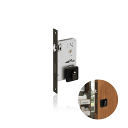 Fechadura Imab 4700 Trinco Rolete Cilindro 70mm Preto Fosco