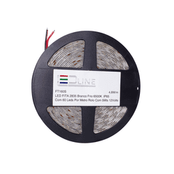 Fita de Led 2835 Com Silicone 6000k Branco Frio Com 5 Metros 60led/m Ip65 Led Line