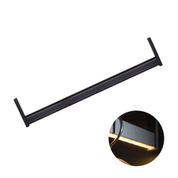 Cabideiro de Led Editável de 470 A 850 Mm Em Preto Fosco Com Sensor Presença 6000k Branco Frio Led Line