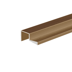 Perfil Puxador Na Cor Champanhe 1001 de 20 Mm Rm089 Rometal