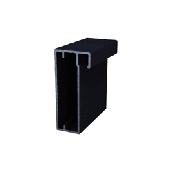 Perfil Montante Na Cor Preto Para Vidro 7034 Dmt