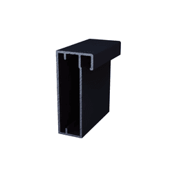 Perfil Montante Na Cor Preto Para Vidro 7034 Dmt