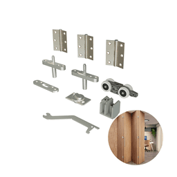 Articolato Kit Sanfonado | Pivô 2 Folhas | Com Dobradiça Padrão Rometal