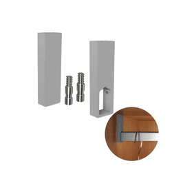 Suporte Topo Lateral Em Cromo Acetinado Para Cabideiro Cintre Rometal