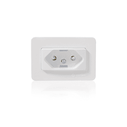 Tomada Easy Instal Simples Branca de Embutir de 2 Pinos + 1 Terra de 20a 250v Guidini