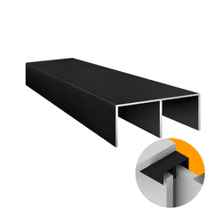 Trilho Superior Preto Rm-030 Rometal