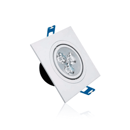 Luminária Spot Led Direcionável Quadrada de Embutir 6000k Branco Frio 3w Beard