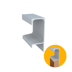 Perfil Puxador G Em Alumínio Anodizado de 15 X 30 Mm 0131 Dmt